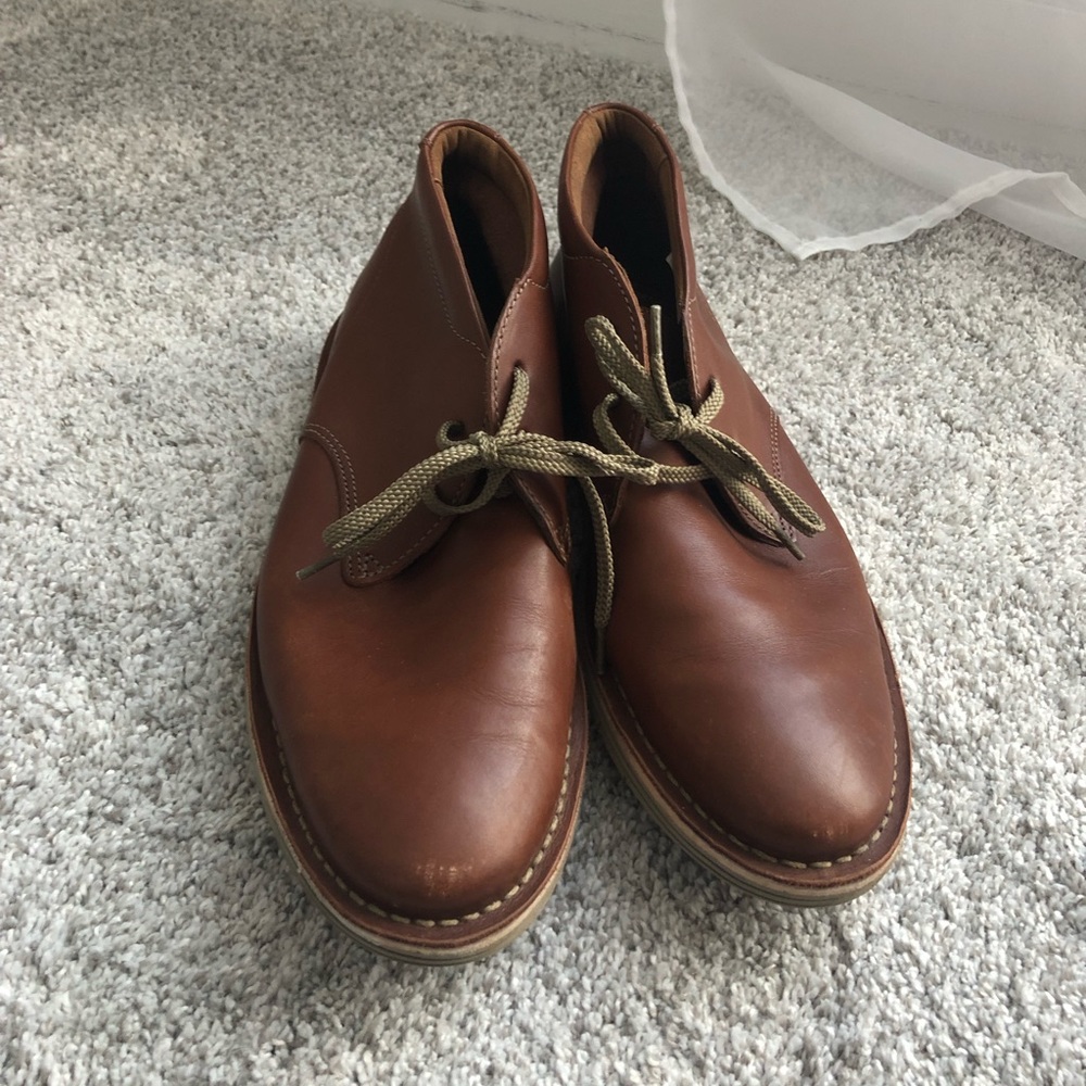 Mens sz 9.5 Clarks brown boots